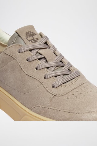 Zapatillas de piel con plataforma - Gris