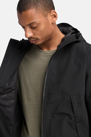 Parka con capucha - Negro