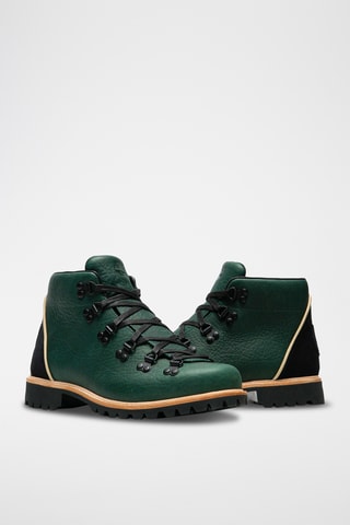 Botines de piel - Verde oscuro