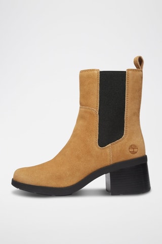 Botines Chelsea de piel - Marrón