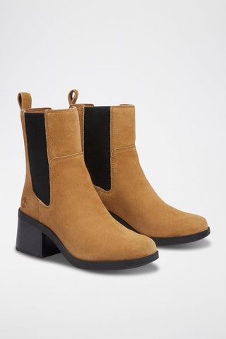 Botines Chelsea de piel - Marrón