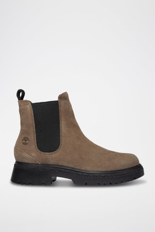 Botines Chelsea de piel - Gris
