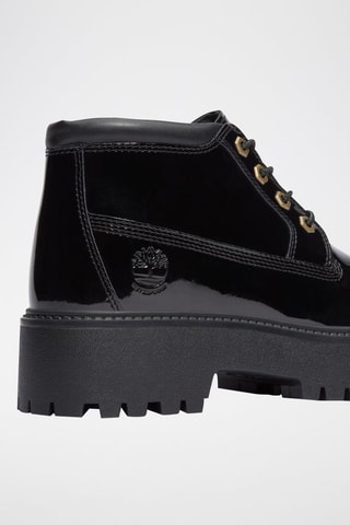 Botines de piel de charol - Negro