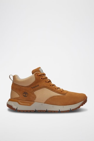 Zapatillas altas de piel Voyager Park - Beige y marrón