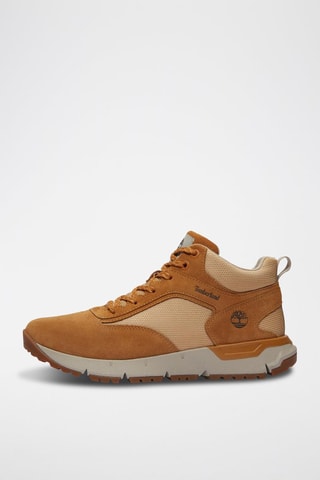 Zapatillas altas de piel Voyager Park - Beige y marrón