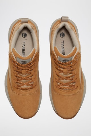 Zapatillas altas de piel Voyager Park - Beige y marrón