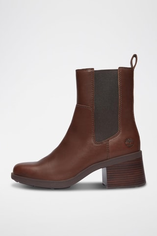 Botines Chelsea de piel - Marrón