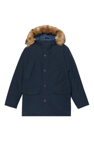 Parka con capucha Scar Ridge - Azul y marrón