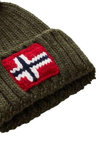 Gorro con borla Semiury 5 - Blanco, rojo y verde