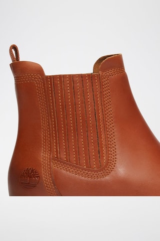 Botines Chelsea de piel - Marrón