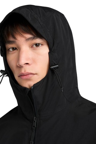 Parka con capucha - Negro