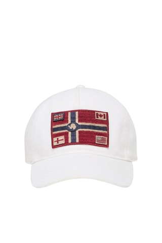 Gorra F-Berm Cap - Beige y rojo