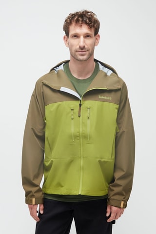 Chaqueta con capucha - Verde y marrón