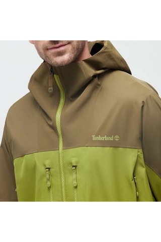 Chaqueta con capucha - Verde y marrón