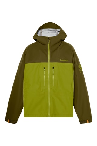 Chaqueta con capucha - Verde y marrón