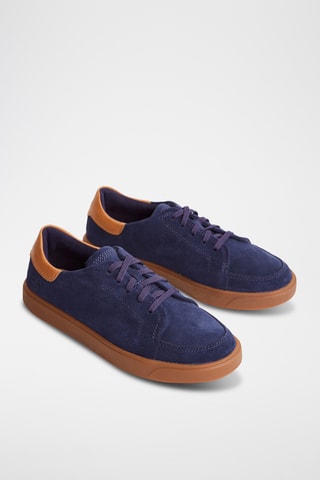 Zapatillas de piel - Azul marino