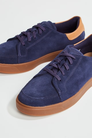 Zapatillas de piel - Azul marino