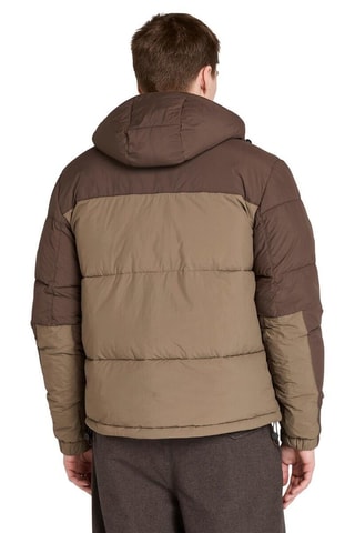 Anorak con capucha - Beige y marrón