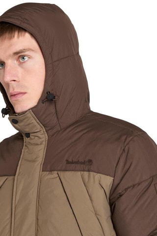 Anorak con capucha - Beige y marrón