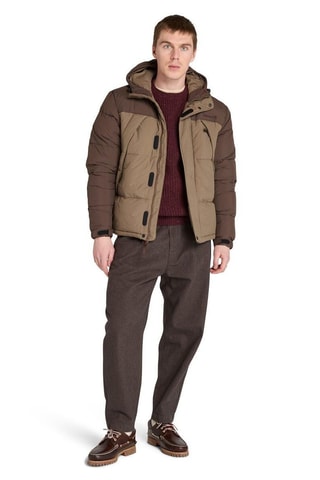 Anorak con capucha - Beige y marrón