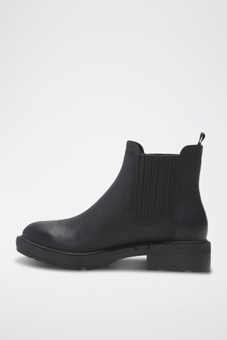 Botines de piel - Negro