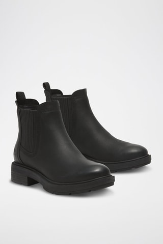 Botines de piel - Negro