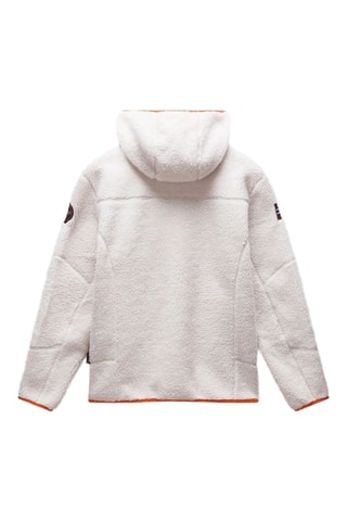 Chaqueta con capucha Yupik - Blanco, negro y rojo