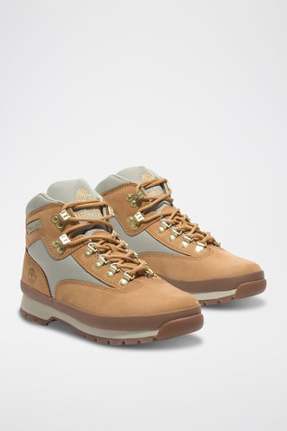 Botas de piel - Beige, marrón y gris