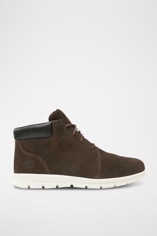 Zapatillas altas de piel - Marrón oscuro