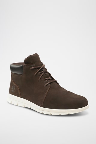 Zapatillas altas de piel - Marrón oscuro