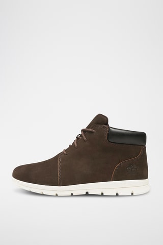 Zapatillas altas de piel - Marrón oscuro