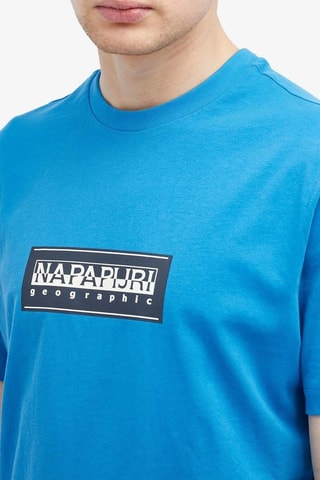 Camiseta Box - Blanco, azul y gris
