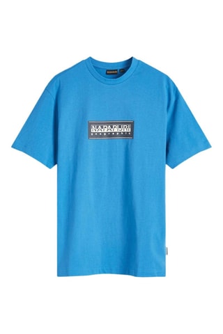 Camiseta Box - Blanco, azul y gris