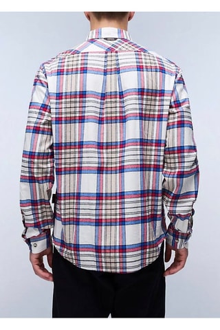 Camisa Trekking - Blanco, rojo y azul