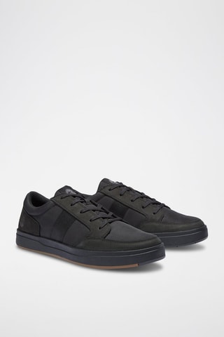 Zapatillas de piel - Negro y marrón