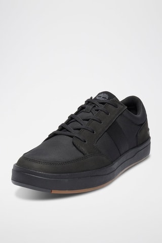 Zapatillas de piel - Negro y marrón