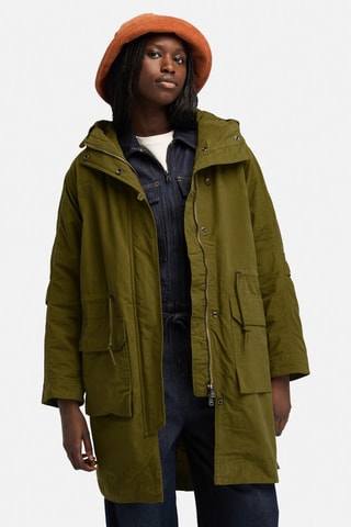 Chaqueta con capucha - Verde oscuro
