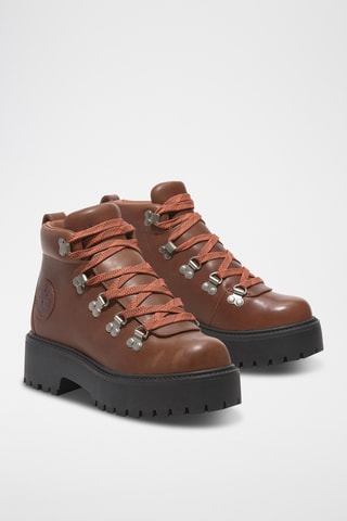 Botines de piel - Marrón