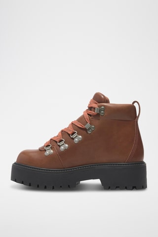 Botines de piel - Marrón