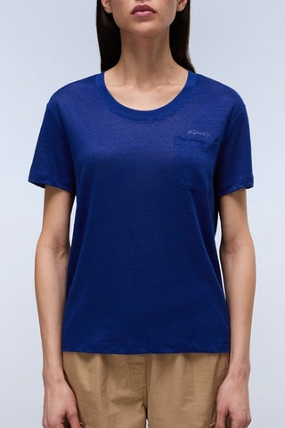 Camiseta de lino - Azul