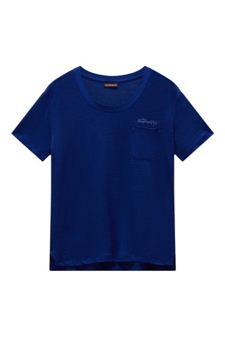 Camiseta de lino - Azul
