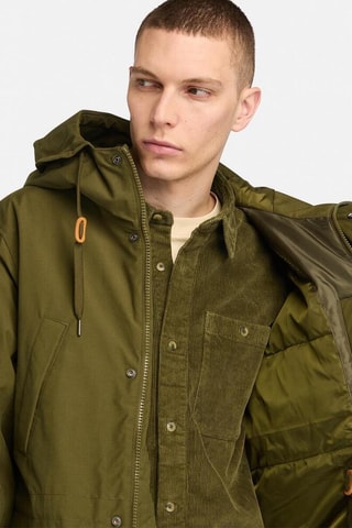 Chaqueta con capucha - Verde oscuro