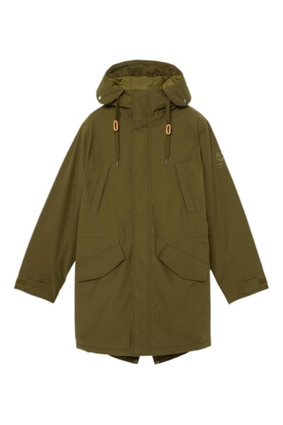 Chaqueta con capucha - Verde oscuro