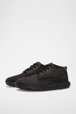 Zapatillas altas de piel - Negro