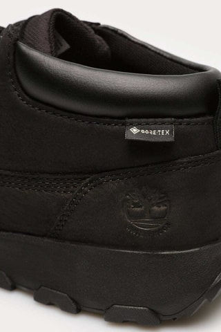 Zapatillas altas de piel - Negro