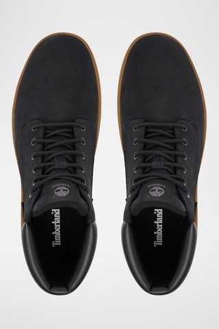 Zapatillas altas de piel - Negro