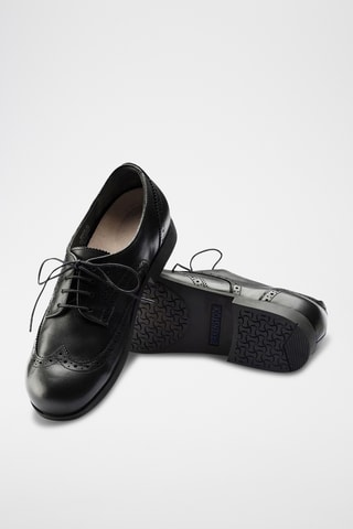 Derbys en cuir Laramie - Etroite - Noir