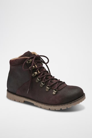 Boots en nubuck Jackson - Etroite - Bordeaux