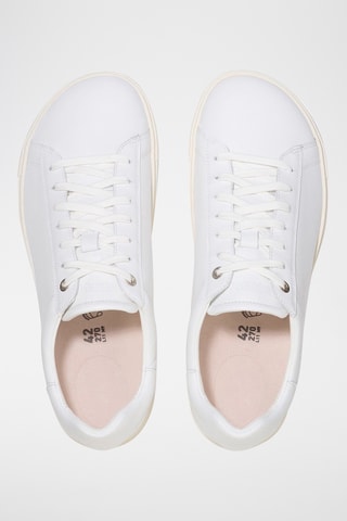 Baskets en cuir Bend - Etroite - Blanc