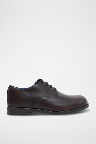 Derbys en cuir Jalen - Etroite - Marron